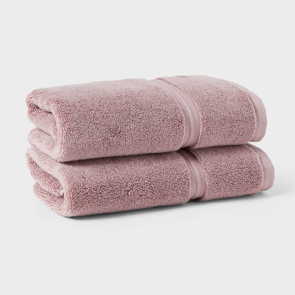 2pk Spa Plush Hand Towel Set Mauve - Threshold™