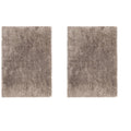 Better Trends Haven 2 Piece Bath Rug Set 100% Polyester Tufted Soft Absorbent Non-Slip TPR Backing Machine Washable, 17" x 24" & 17" x 24", Beige