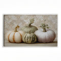 Pastel Pumpkins & Gourds Harvest Printed Plush Bathroom Floor Mat, 30" x 18", Made in USA, Ready for Hanging, By Arlington Prints