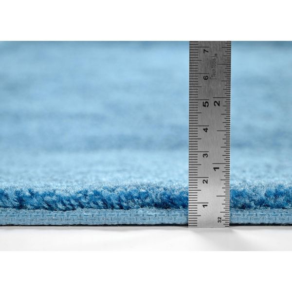 22"x60" Traditional Plush Nylon Washable Bath Rug Basin Blue - Garland Rug
