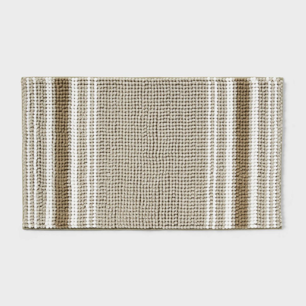 20"x34" Low Chenille Memory Foam Bath Rug Dark Gray - Threshold™: Recycled Polyester, Machine Washable, OEKO-TEX Certified
