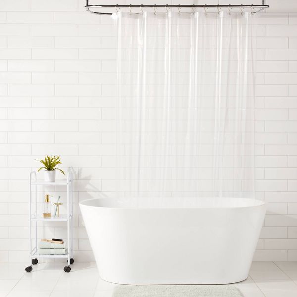 70"x71" Lightweight Color Shower Liner Clear - Room Essentials™