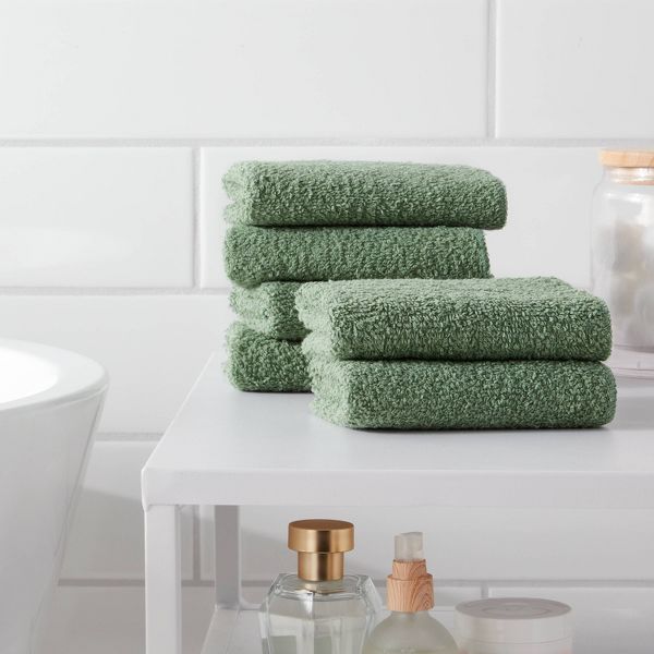 6pk Washcloth Set Light Green - Room Essentials™