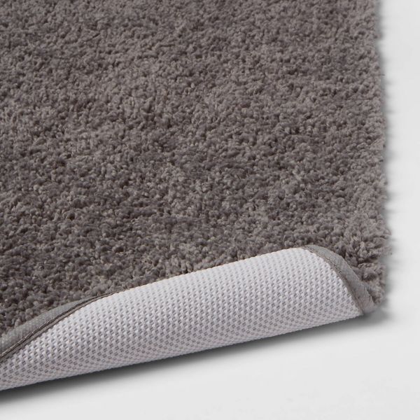 20"x34" Antimicrobial Bath Rug Aqua - Threshold™: Machine Washable, Latex Backed, Tufted Polyester