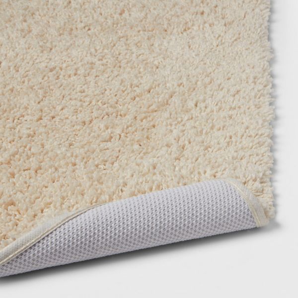20"x34" Antimicrobial Bath Rug Aqua - Threshold™: Machine Washable, Latex Backed, Tufted Polyester
