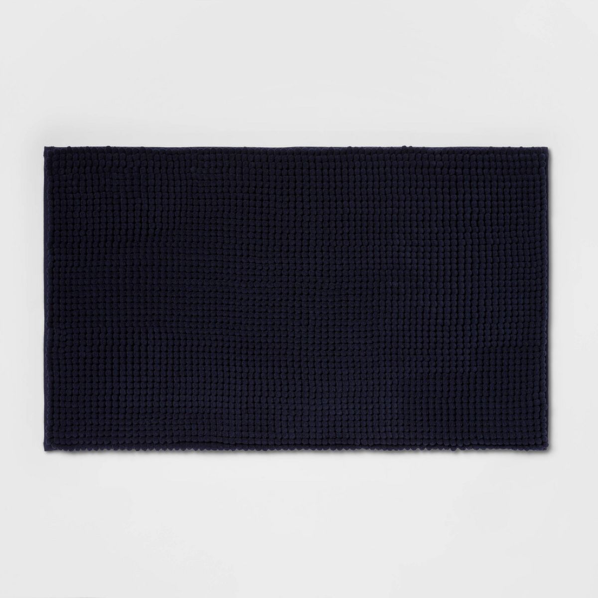 20"x34" Low Chenille Memory Foam Bath Rug Dark Gray - Threshold™: Recycled Polyester, Machine Washable, OEKO-TEX Certified
