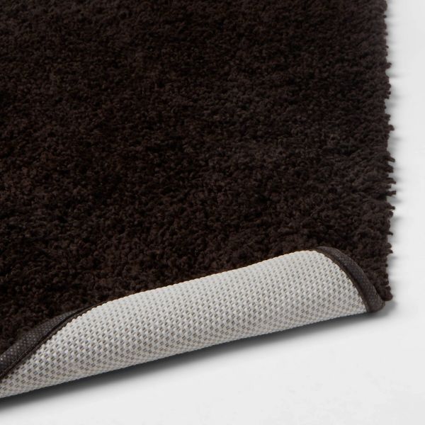 20"x34" Antimicrobial Bath Rug Aqua - Threshold™: Machine Washable, Latex Backed, Tufted Polyester