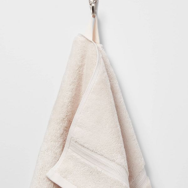 Total Fresh Antimicrobial Hand Towel Tan - Threshold™: 100% Cotton, Low Lint, Machine Washable, Terry Cloth