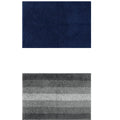 Unique Bargains Soft Plush & Fluffy Non-Slip Extra Thick Microfiber Bathroom Mat 2 Pc Black/Dark Blue 16" x 24"