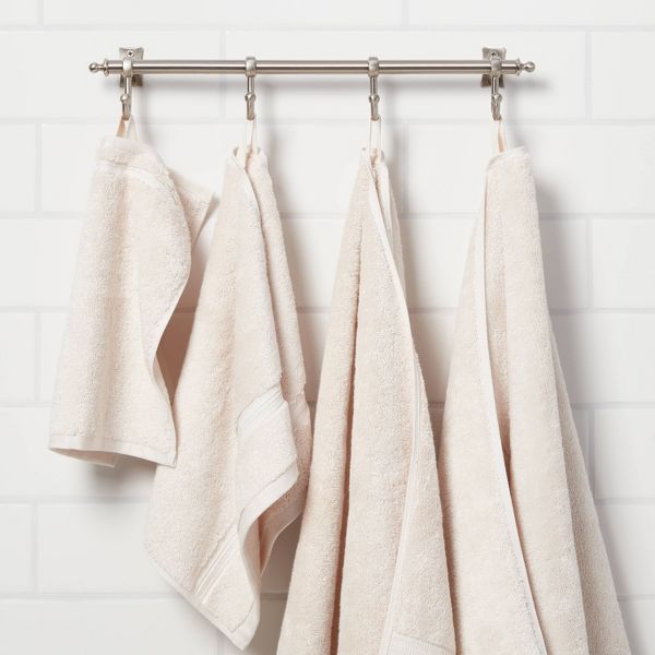 Total Fresh Antimicrobial Hand Towel Tan - Threshold™: 100% Cotton, Low Lint, Machine Washable, Terry Cloth