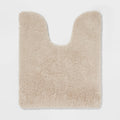 Spa Plush Contour Bath Rug Almond - Threshold™: Luxury High Pile, Non-Skid, Heavyweight, Machine Made, Tufted Design