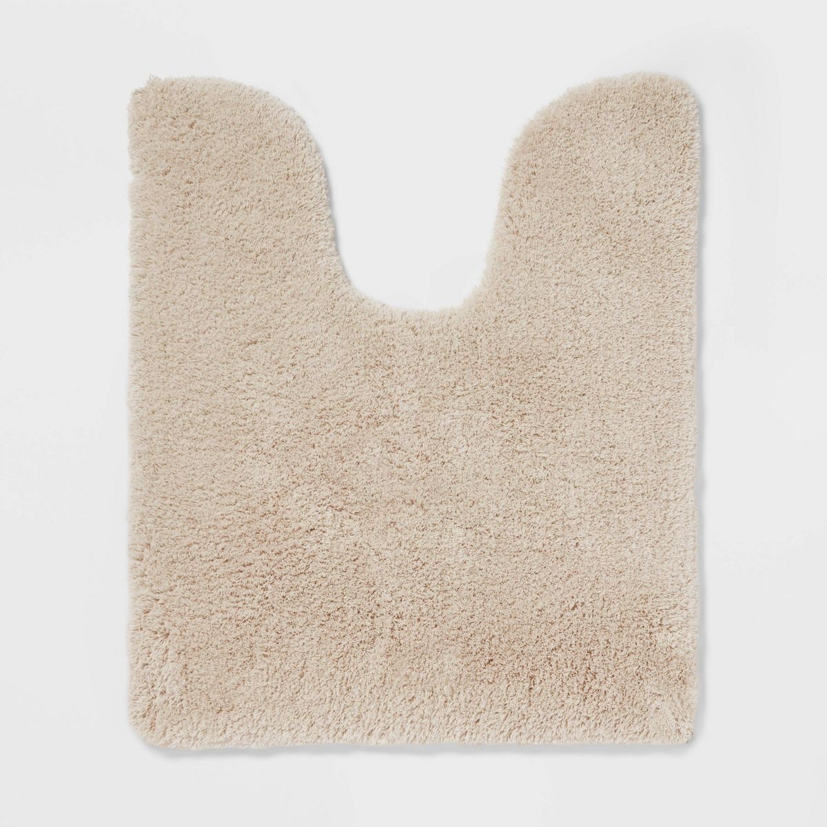 Spa Plush Contour Bath Rug Almond - Threshold™: Luxury High Pile, Non-Skid, Heavyweight, Machine Made, Tufted Design