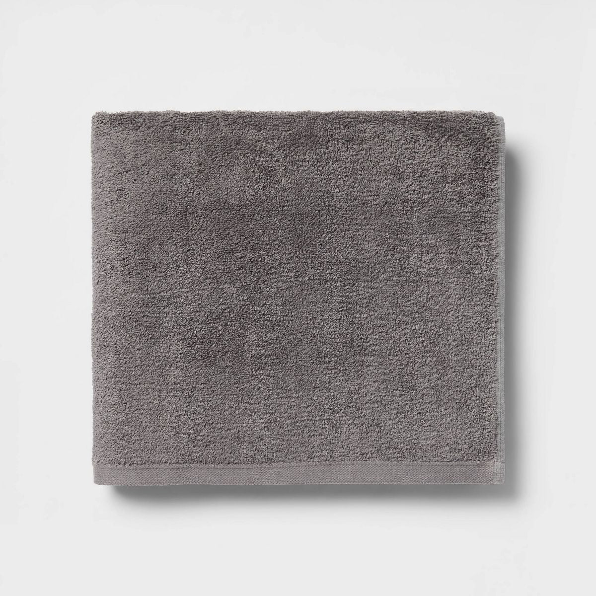 Everyday Bath Towel Dark Gray - Room Essentials™: 100% Cotton, Midweight, Low Lint, Machine Washable