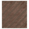 Unique Stripe Honeycomb Sculptured Bath Rug Made Soft Plush Cotton Is Super Soft The Touch 17" X 24" Stone