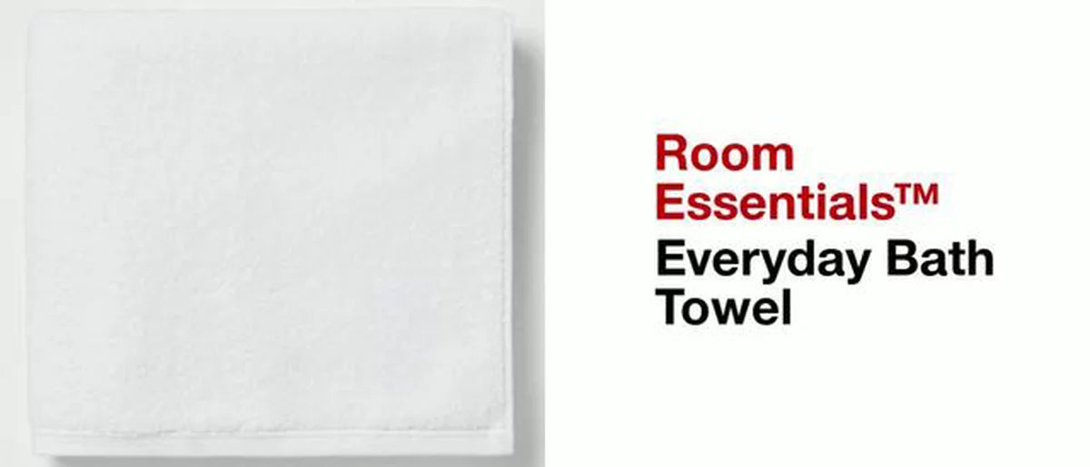 Everyday Bath Towel Dark Gray - Room Essentials™: 100% Cotton, Midweight, Low Lint, Machine Washable