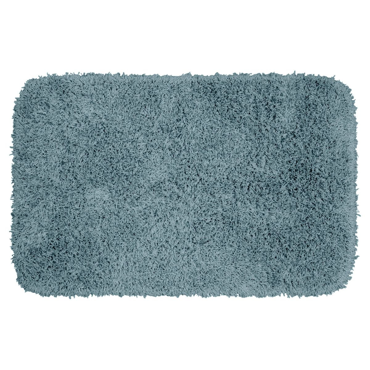 24"x40" Jazz Shaggy Solid Washable Nylon Bath Rug Basin Blue - Garland: Non-Slip, Tufted, Quick-Dry Bath Mat