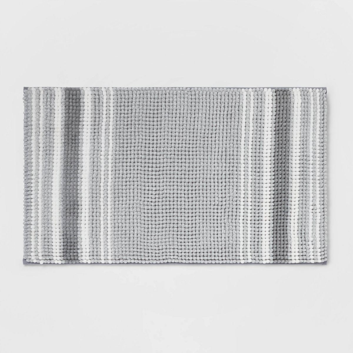20"x34" Low Chenille Memory Foam Bath Rug Dark Gray - Threshold™: Recycled Polyester, Machine Washable, OEKO-TEX Certified