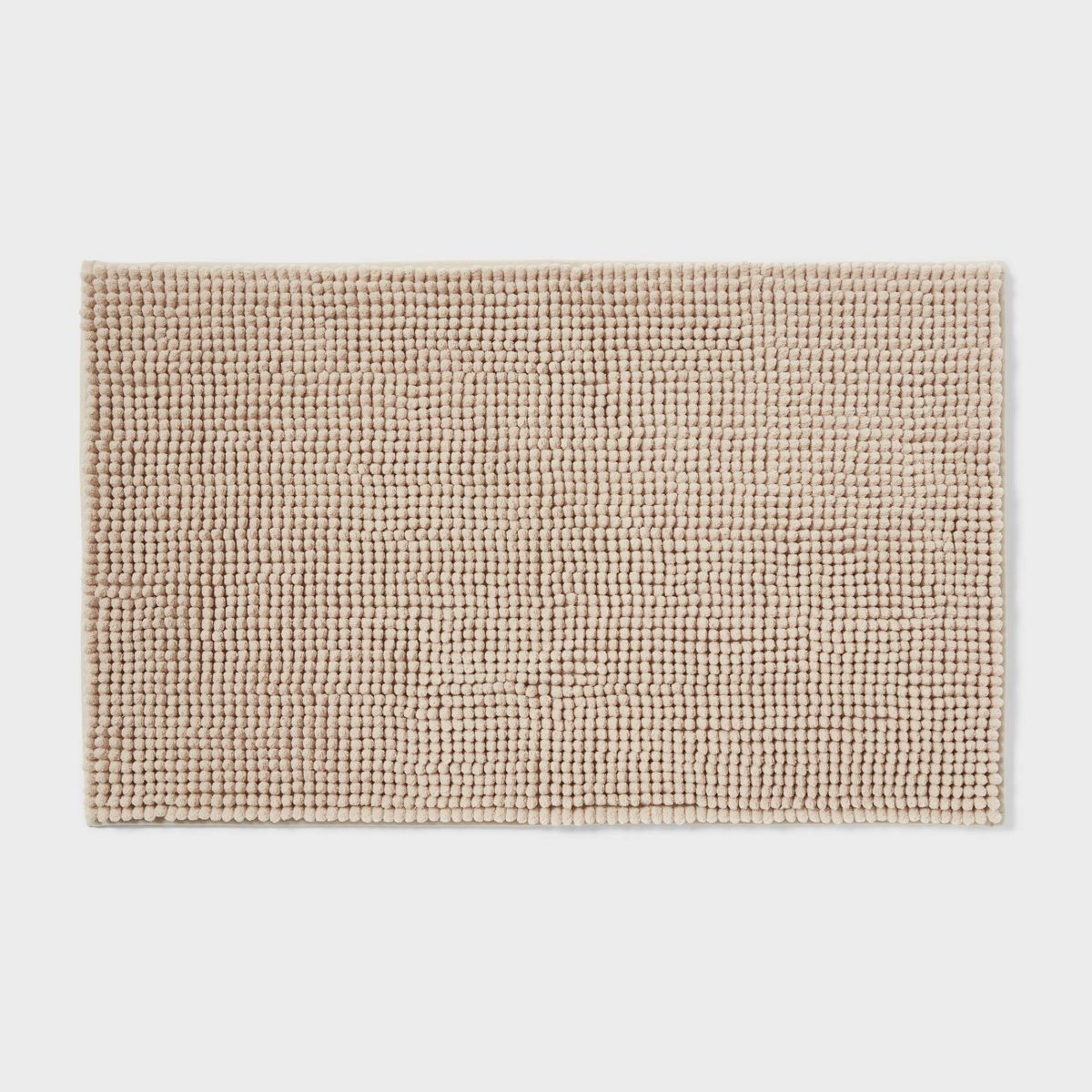 20"x34" Low Chenille Memory Foam Bath Rug Dark Gray - Threshold™: Recycled Polyester, Machine Washable, OEKO-TEX Certified