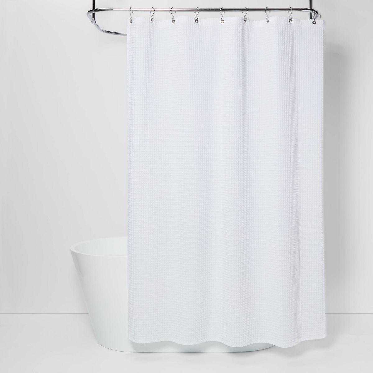 72"x72" Waffle Weave Shower Curtain White - Threshold™