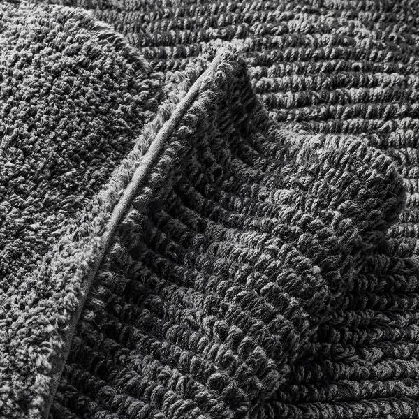 21"x34" Organic Melange Reversible Bath Rug Black - Casaluna™