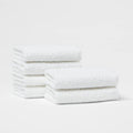 6pk Washcloth Set White - Room Essentials™: Lightweight Cotton-Poly Blend, Terry Construction, Machine Washable