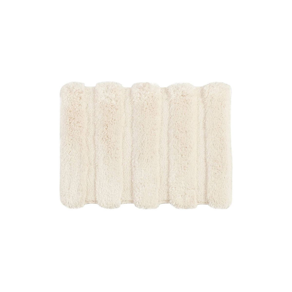Madison Park 17"x24" Tufted Pearl Channel Solid Bath Rug Beige: Madison : Microfiber, Machine Washable, Non-Slip Backing