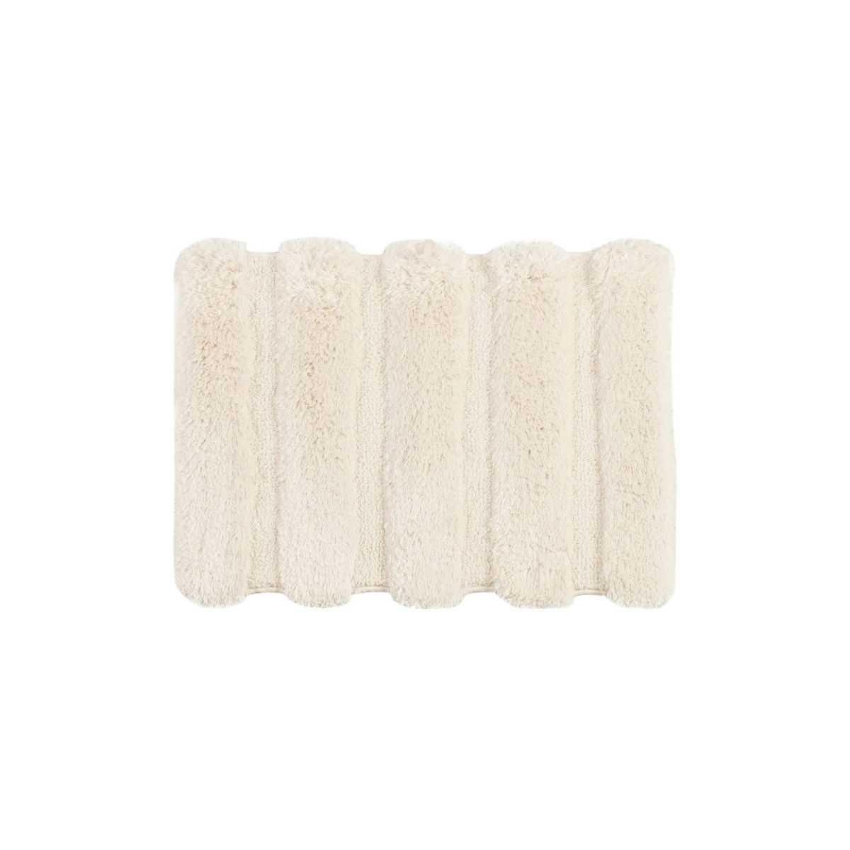 Madison Park 17"x24" Tufted Pearl Channel Solid Bath Rug Beige: Madison : Microfiber, Machine Washable, Non-Slip Backing