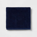 Everyday Bath Towel Navy - Room Essentials™: 100% Cotton, Midweight 450-550 GSM, Machine Washable, OEKO-TEX Certified
