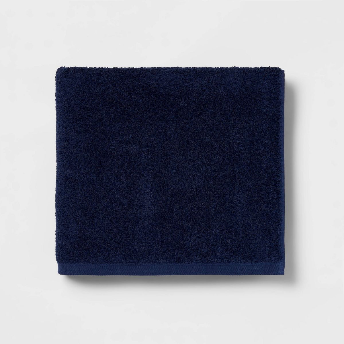 Everyday Bath Towel Navy - Room Essentials™: 100% Cotton, Midweight 450-550 GSM, Machine Washable, OEKO-TEX Certified