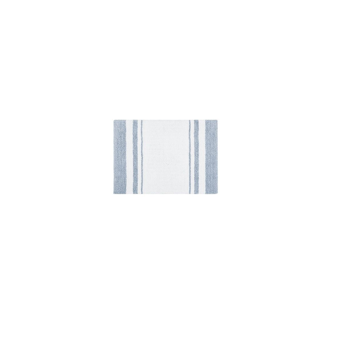 20x30 Inch Reversible Cotton Bath Rug Striped Design Absorbent Luxurious Soft Pile with Loop Border for Bathroom