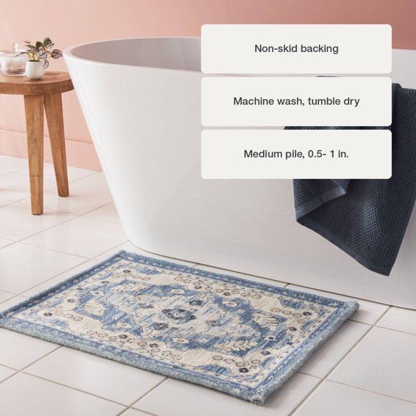 20"x30" Medallion Bath Rug Blue - Threshold™