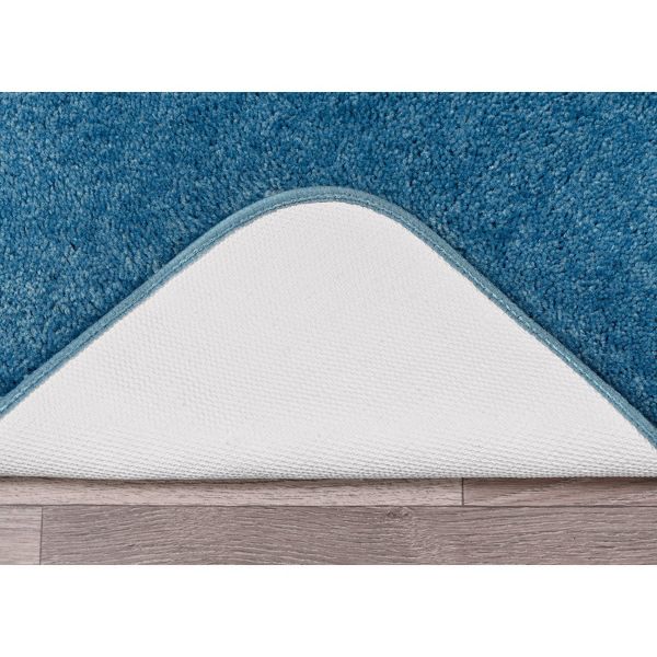 22"x60" Traditional Plush Nylon Washable Bath Rug Basin Blue - Garland Rug
