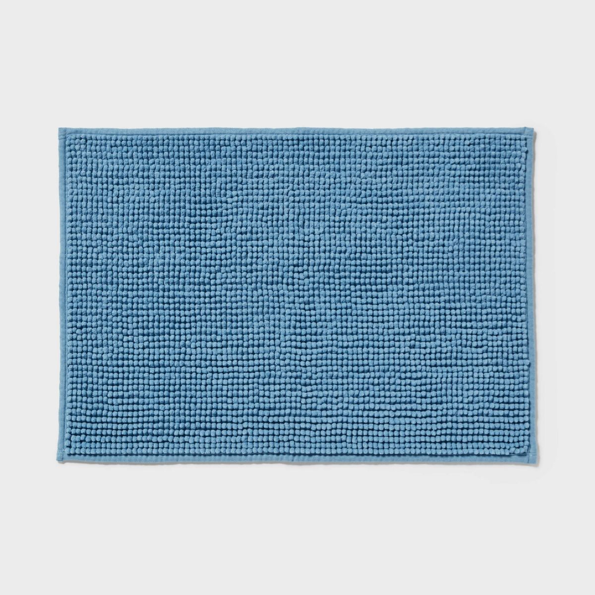 17"x24" Everyday Chenille Bath Rug Black - Room Essentials™: Machine Washable, Tufted Recycled Polyester, Non-Slip Backing