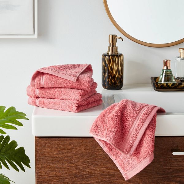 4pk Total Fresh Antimicrobial Washcloth Set Pink - Threshold™