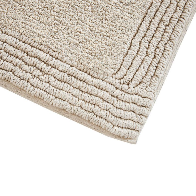 AEELLEEA 100% Cotton Tufted Bath Rug, 3000 GSM Reversible High Pile Bathroom Mat, OEKO-TEX Certified, Machine Washable