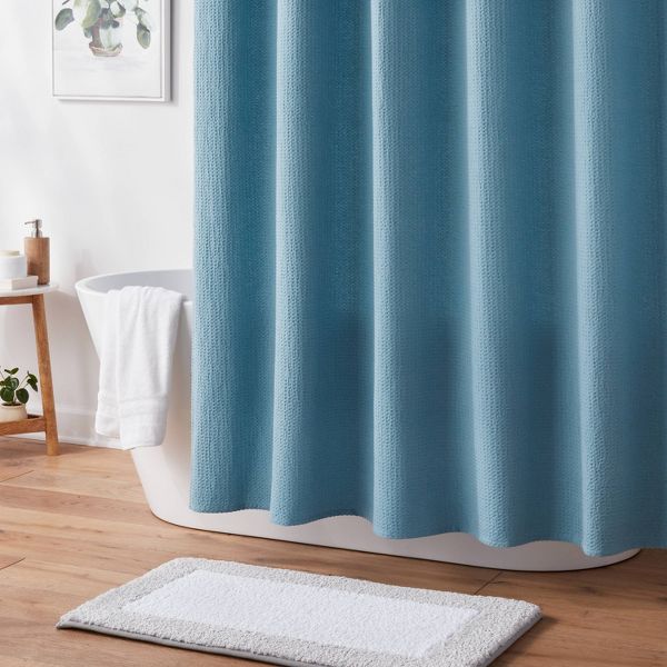 20"x34" Fluffy Border Memory Foam Bath Rug Gray - Threshold™