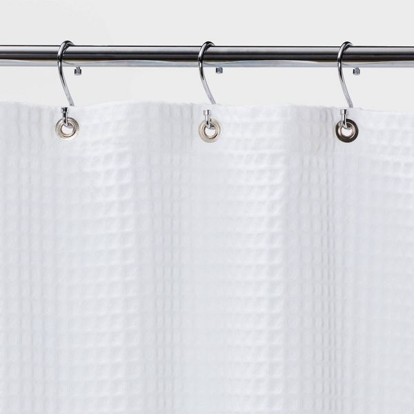 72"x72" Waffle Weave Shower Curtain White - Threshold™