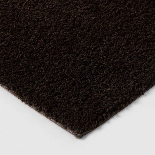 20"x34" Antimicrobial Bath Rug Aqua - Threshold™: Machine Washable, Latex Backed, Tufted Polyester