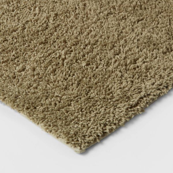 20"x34" Antimicrobial Bath Rug Aqua - Threshold™: Machine Washable, Latex Backed, Tufted Polyester