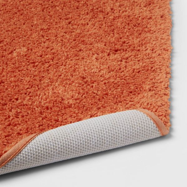 20"x34" Antimicrobial Bath Rug Aqua - Threshold™: Machine Washable, Latex Backed, Tufted Polyester