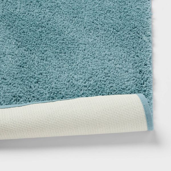 20"x34" Performance Plus Plush Non Skid Bath Rug Aqua - Threshold™