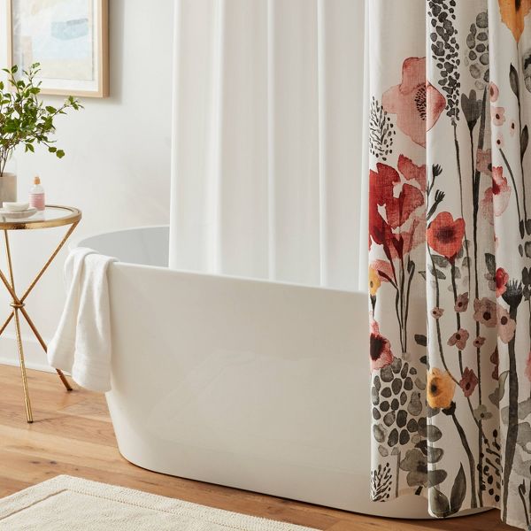 71"x71" Mid Weight Color Shower Liner White - Threshold™