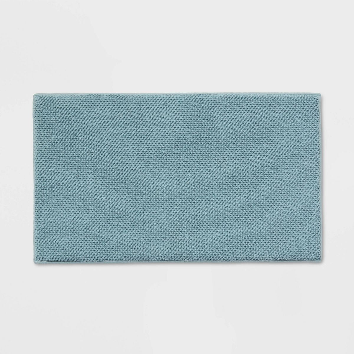20"x34" Performance Plus Cotton Memory Foam Bath Rug Aqua - Threshold™: Woven, Machine Washable, OEKO-TEX Certified