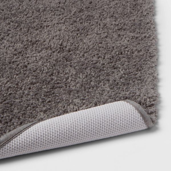 20"x34" Antimicrobial Bath Rug Aqua - Threshold™: Machine Washable, Latex Backed, Tufted Polyester