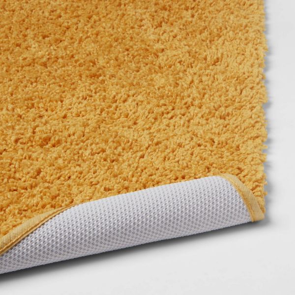 20"x34" Antimicrobial Bath Rug Aqua - Threshold™: Machine Washable, Latex Backed, Tufted Polyester