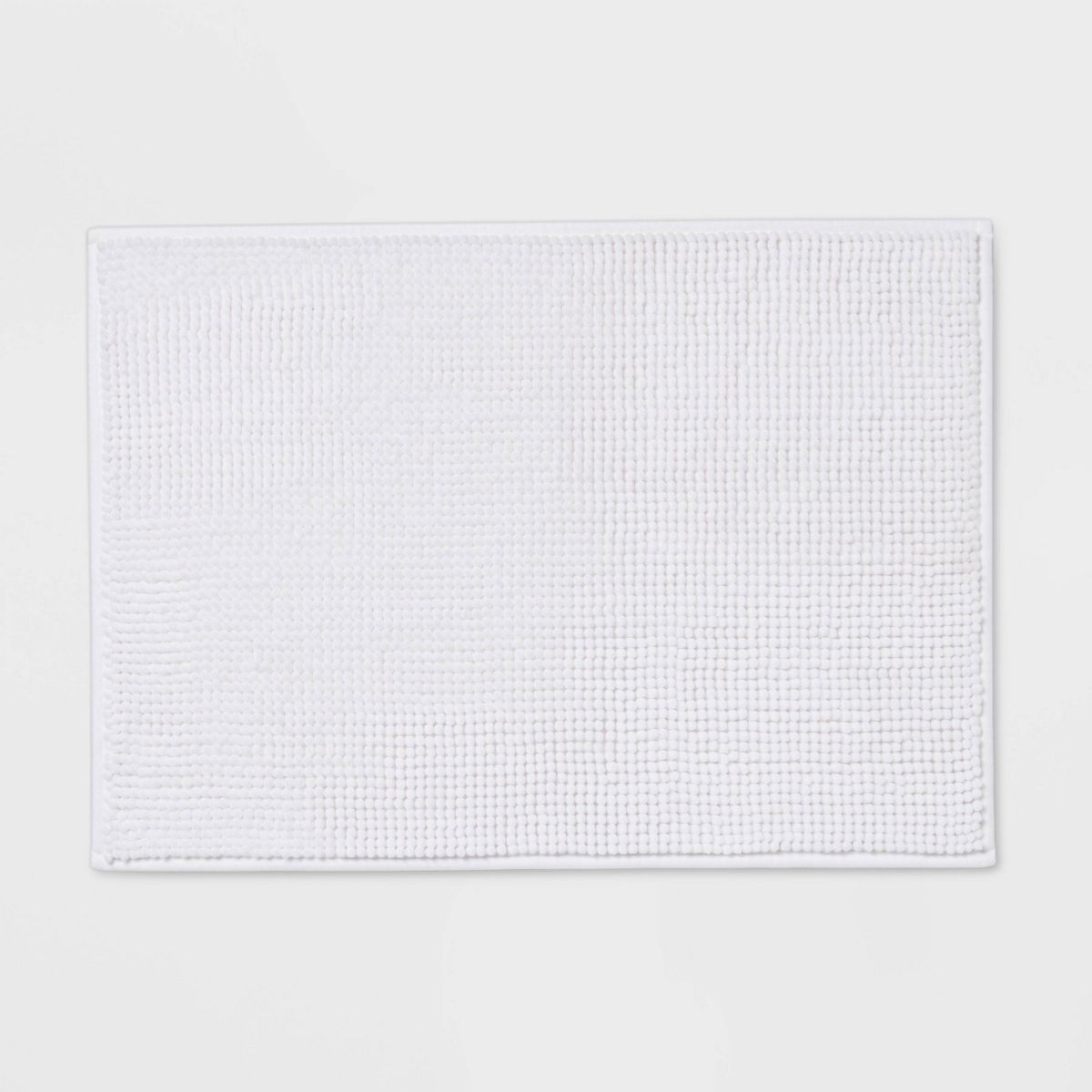 17"x24" Everyday Chenille Bath Rug Black - Room Essentials™: Machine Washable, Tufted Recycled Polyester, Non-Slip Backing