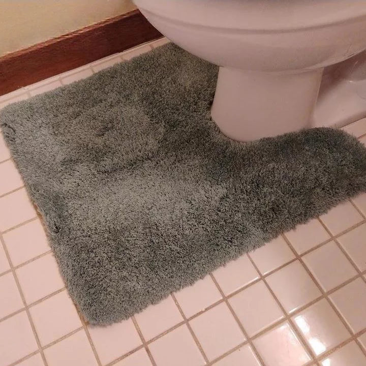 Spa Plush Contour Bath Rug Almond - Threshold™: Luxury High Pile, Non-Skid, Heavyweight, Machine Made, Tufted Design