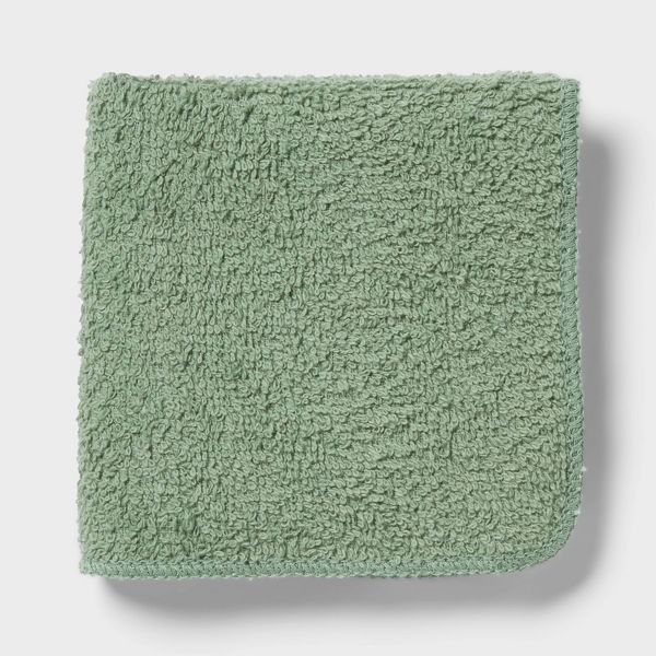 6pk Washcloth Set Light Green - Room Essentials™