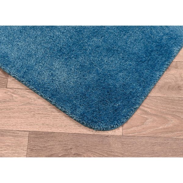 22"x60" Traditional Plush Nylon Washable Bath Rug Basin Blue - Garland Rug